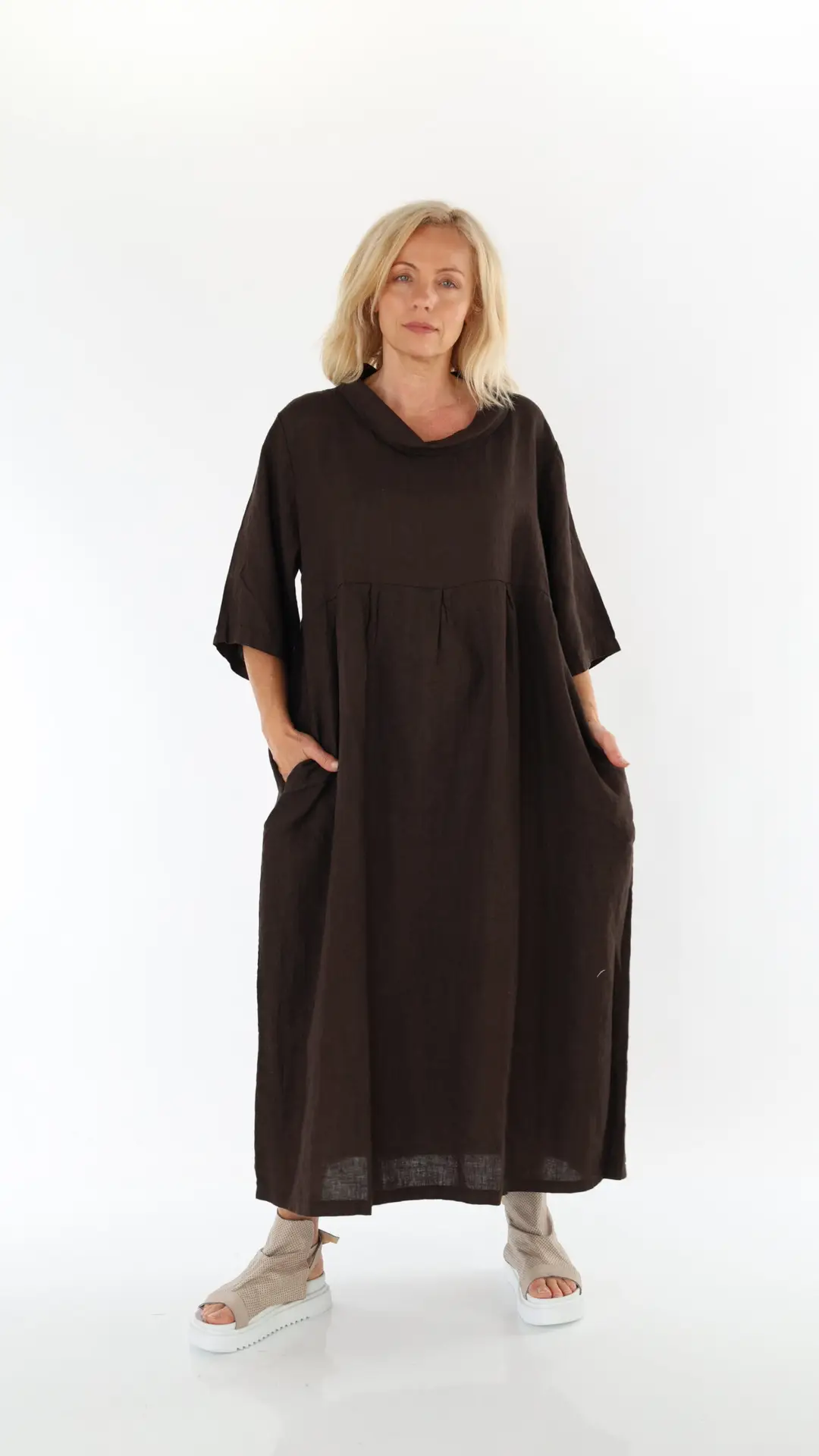 qozaa qz0504 linen maxi dress qozaa qz0504 linen maxi dress