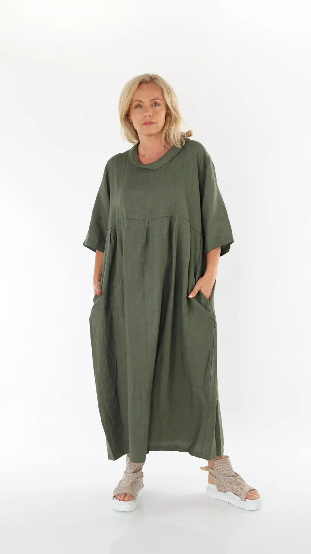 qozaa qz0504 linen maxi dress qozaa qz0504 linen maxi dress
