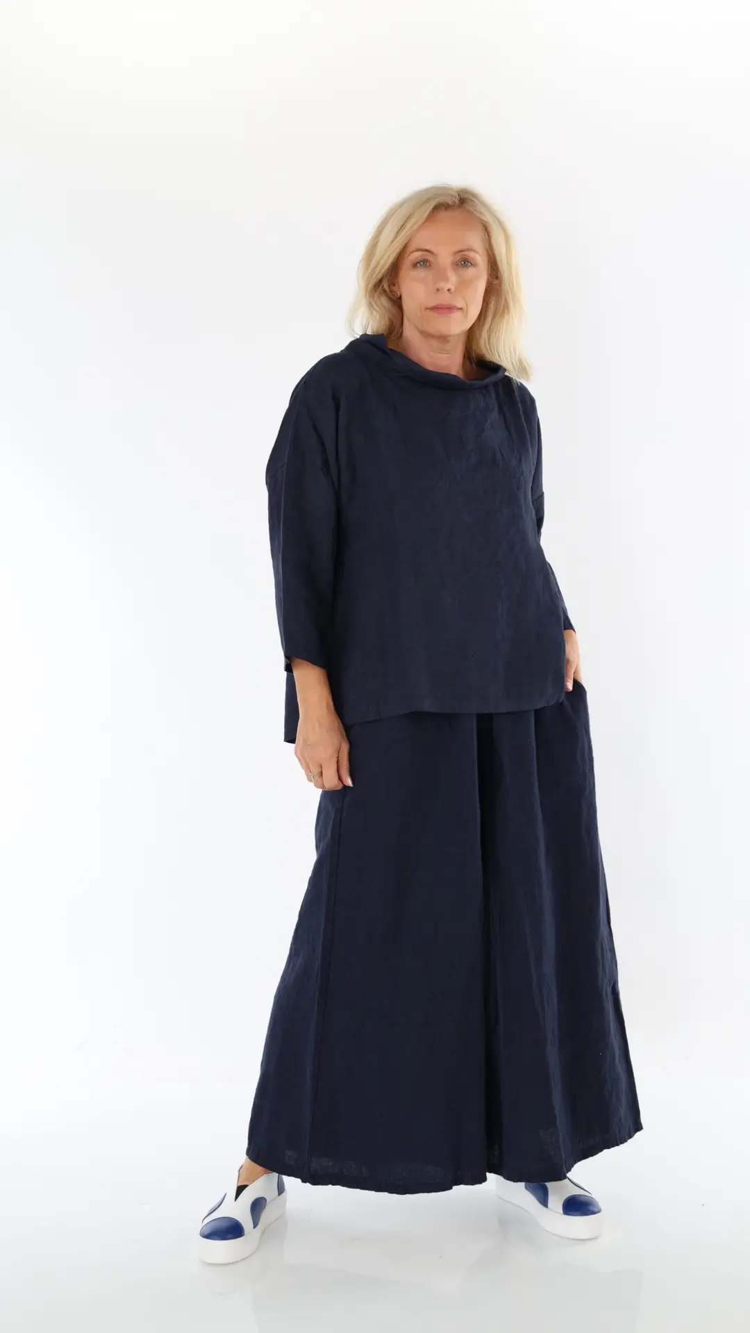 qozaa qz0107 hooded linen blouse qozaa qz0107 hooded linen blouse