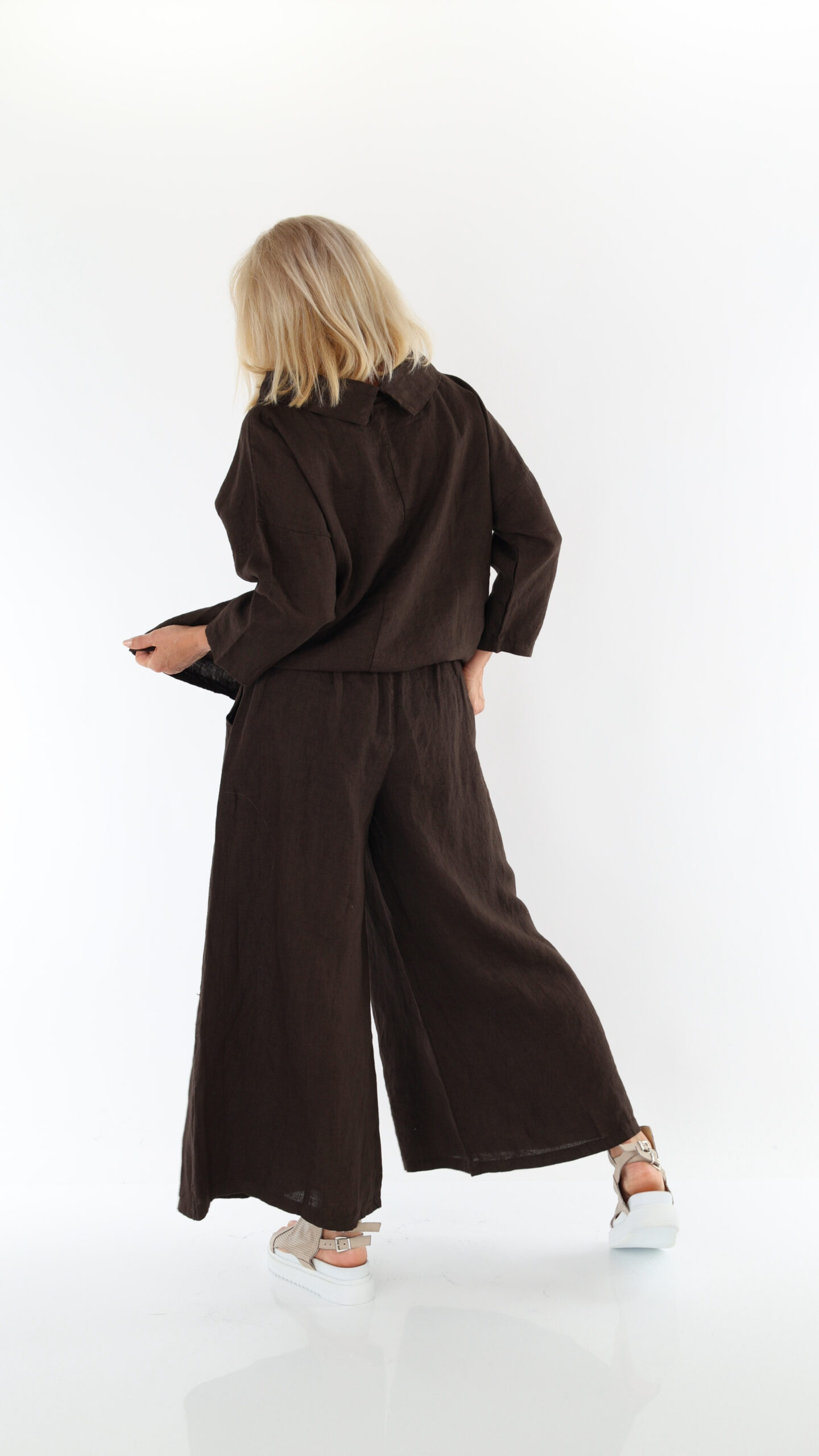 qozaa qz0107 hooded linen blouse qozaa qz0107 hooded linen blouse