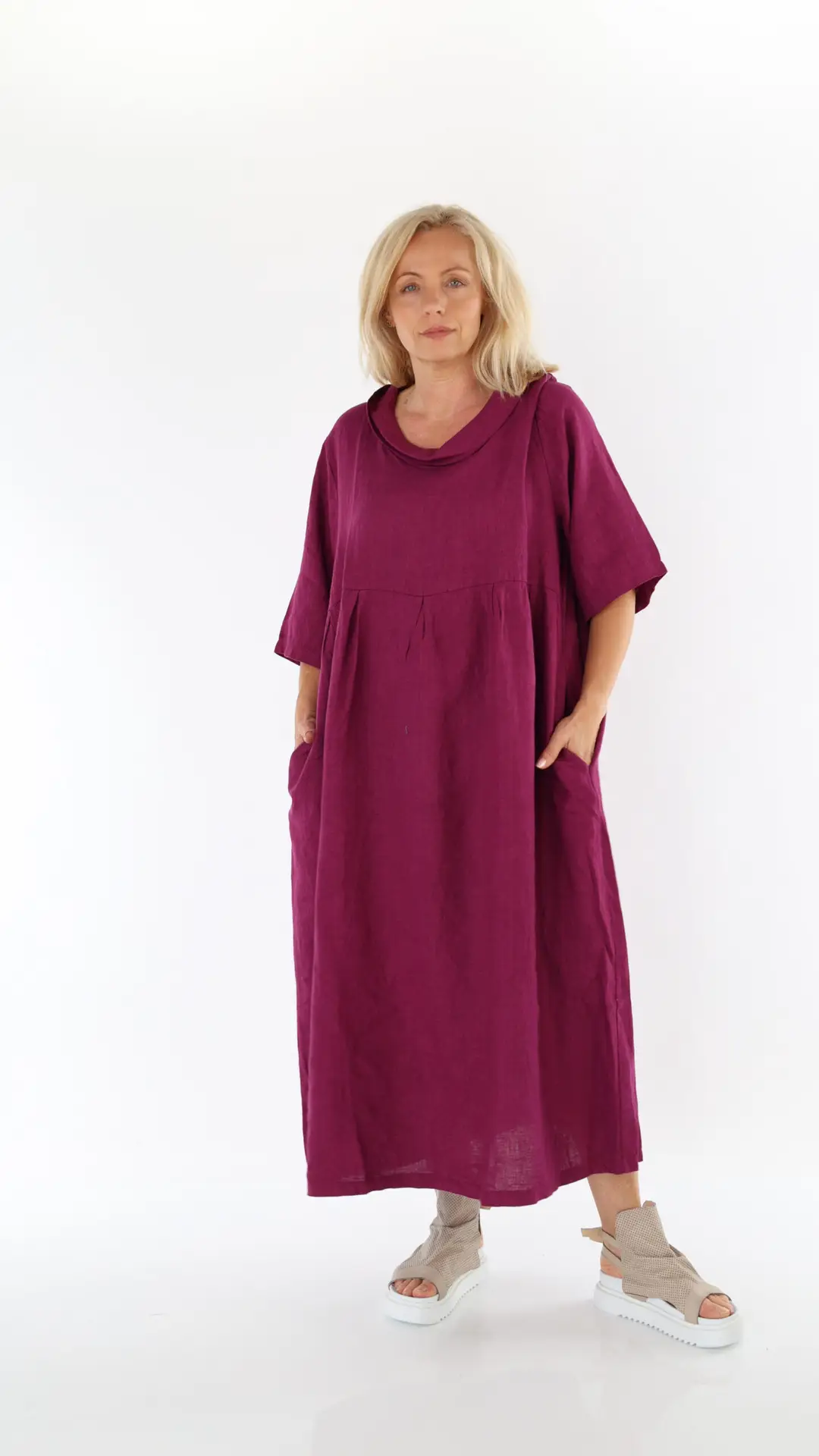 qozaa qz0504 linen maxi dress qozaa qz0504 linen maxi dress