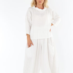 qozaa qz0107 hooded linen blouse