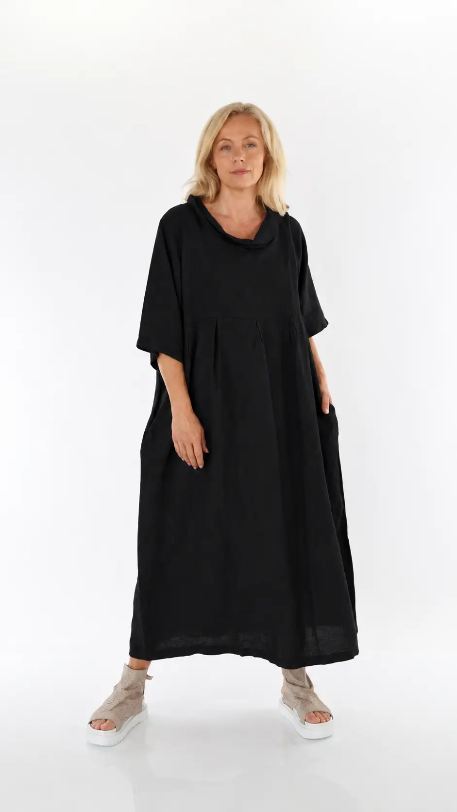 qozaa qz0504 linen maxi dress qozaa qz0504 linen maxi dress
